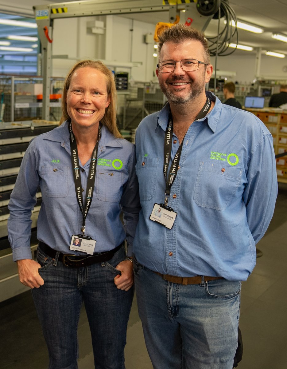 JulieShuttlewth's tweet photo. They’ve been hard at work as part of our Green Fleet team, developing battery tech projects to help decarbonise @FortescueNews, such as our battery-electric and #GreenHydrogen powered mining haul trucks, plus our Infinity Train. https://t.co/POcOUZXnXb