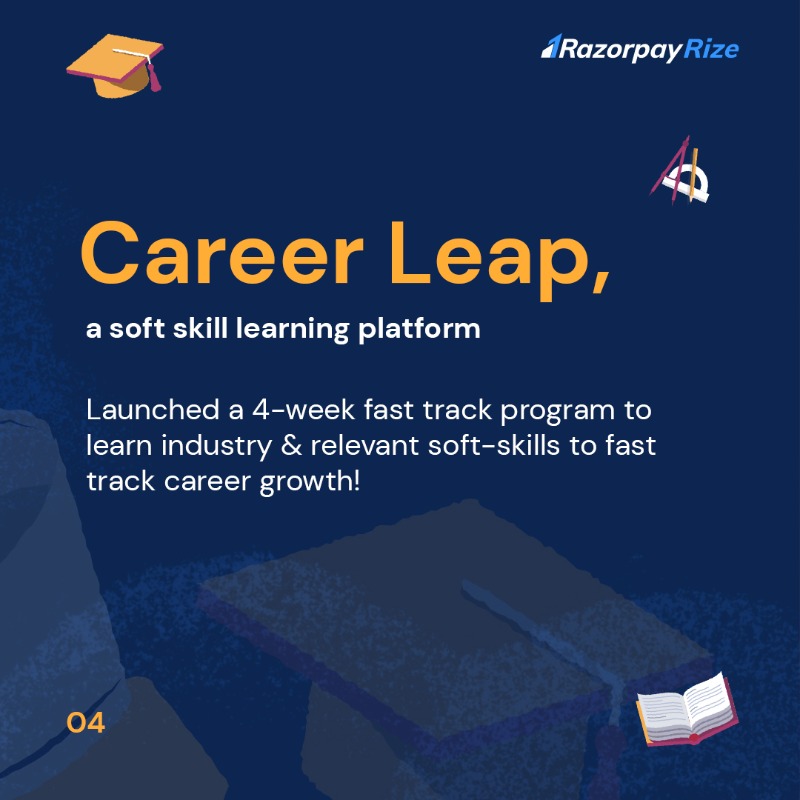 Razorpay's tweet photo. The #RazorpayRize community is dropping some 🔥🔥🔥 products as they grow! 🚀

@CarebyteHQ, @Attentioun, @CareerLeapHQ, @SlayOnCube