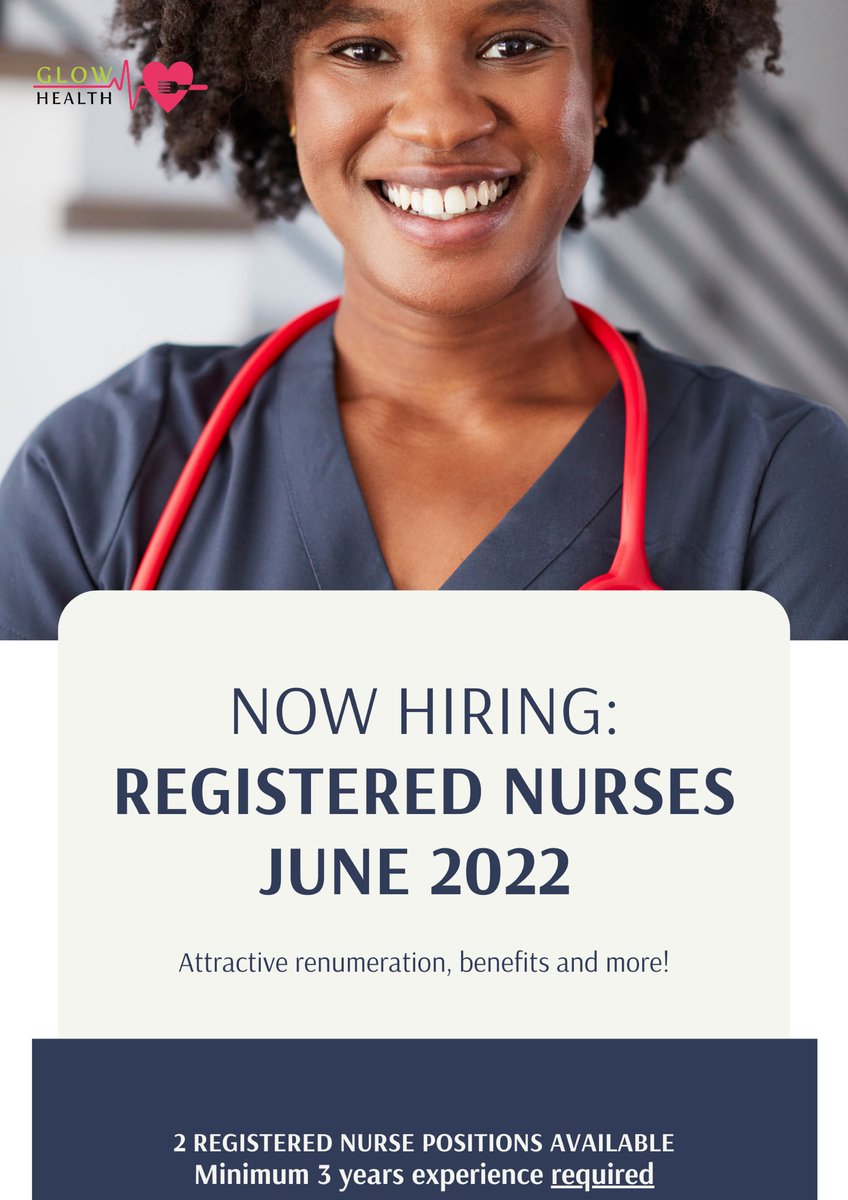 GLOWHealthNG's tweet photo. We are hiring #RegisteredNurses in Ikoyi, Lagos. Please review the requirements for this position listed on the posts. Only shortlisted candidates will be contacted. #JobsinLagos https://t.co/FIuUNW51m4
