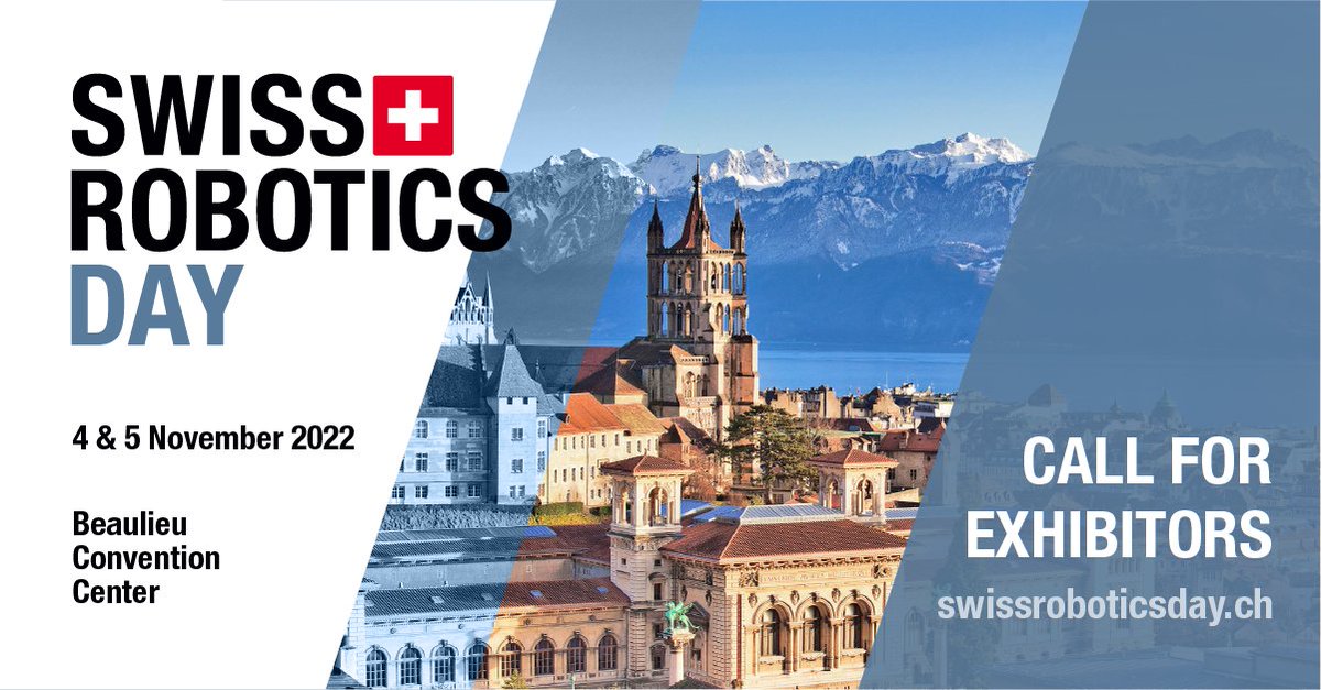 CALL FOR EXHIBITORS
SWISS ROBOTICS DAY 2022

Reserve your space at an exceptional edition of the Swiss Robotics Days

All the details on swissroboticsday.ch