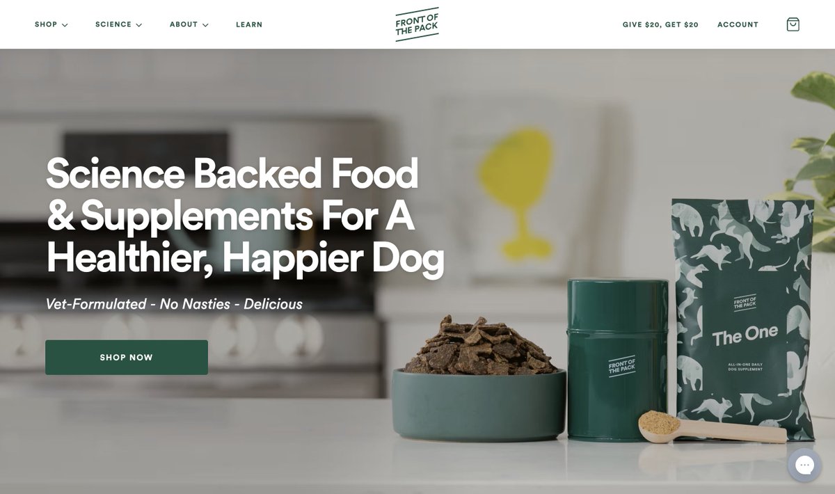 storetasker's tweet photo. Science backed food & supplements for a healthier, happier dog ๐ฆฎ
Lovely hero and headline from @FOTPdotcom ๐
@Shopify #shopify #shopifyexamples https://t.co/uHdh7vpNwV