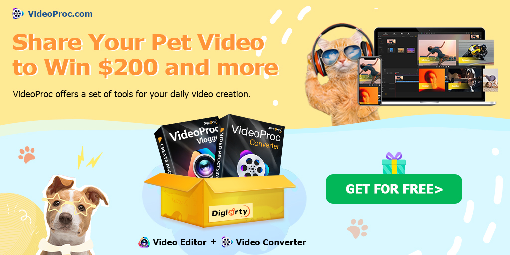 VideoProcEditor's tweet photo. [#VideoProcVloggerContest]
#pet #love #videoshare #CreateWithVideoProc #VideoProcVlogger
Share your cuties with us!
Record their moments, get likes and win awards!
https://t.co/LFSM7PeER2 https://t.co/wEvzNGaBZ6