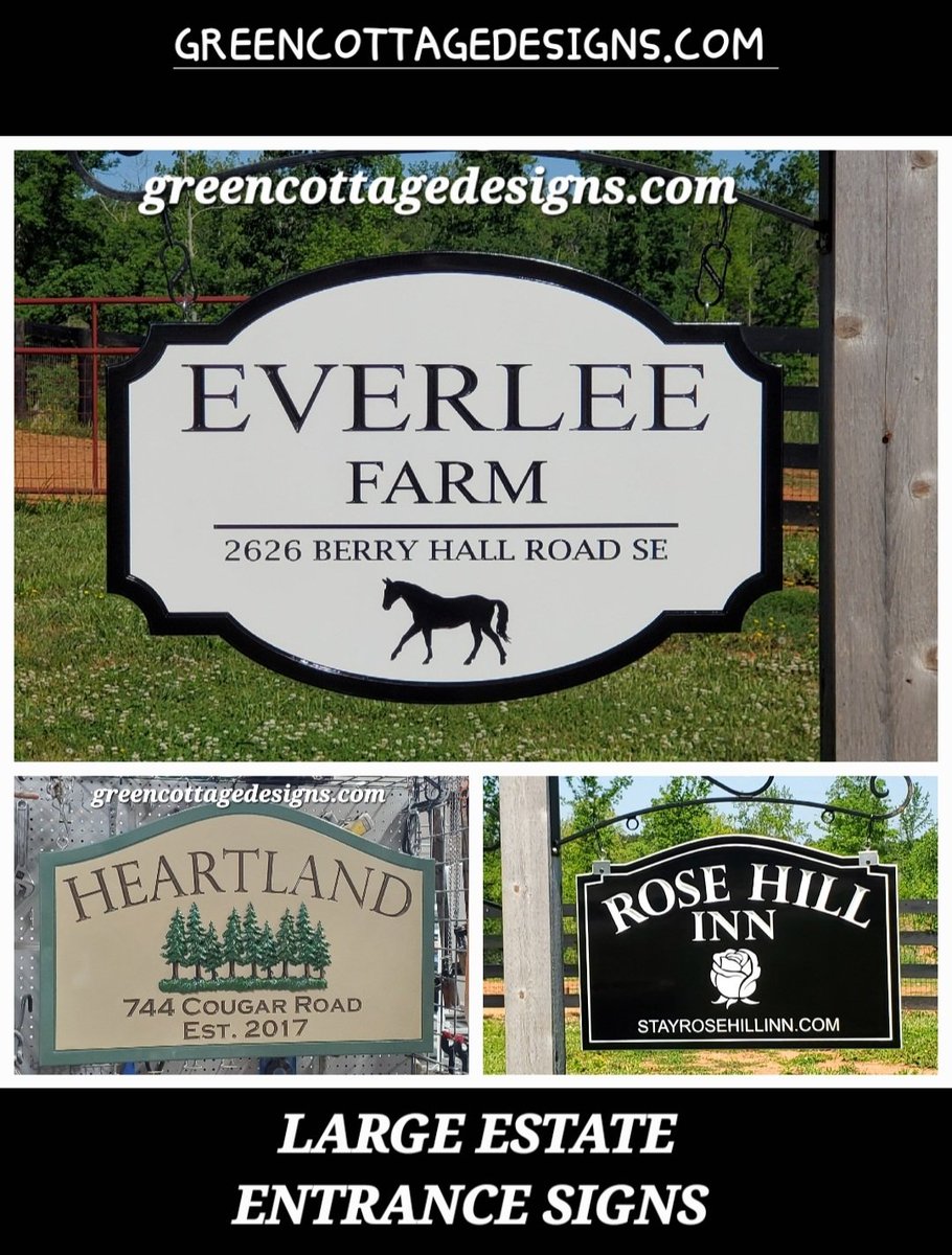 cottage_green's tweet photo. Large Estate Entrance Signs by https://t.co/mxWEx0l0jL #EstateSign #Equestrian #bedandbreakfast #horses #historicinn #pvcsign https://t.co/bb0hwNzkDP