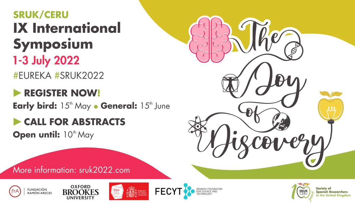 ComunidadCeru's tweet photo. ⚠️ ONLY 2 DAYS ⚠️ left for EARLY BIRD registration for #SRUK2022
Remember we are also accepting proposals for short talks, posters and outreach activities for our #ScienceZone.
💡Get your tickets here: https://t.co/o8Etdrdcba
💡Submit your abstract: https://t.co/7VSb4CxPzz https://t.co/kOu703x4hF