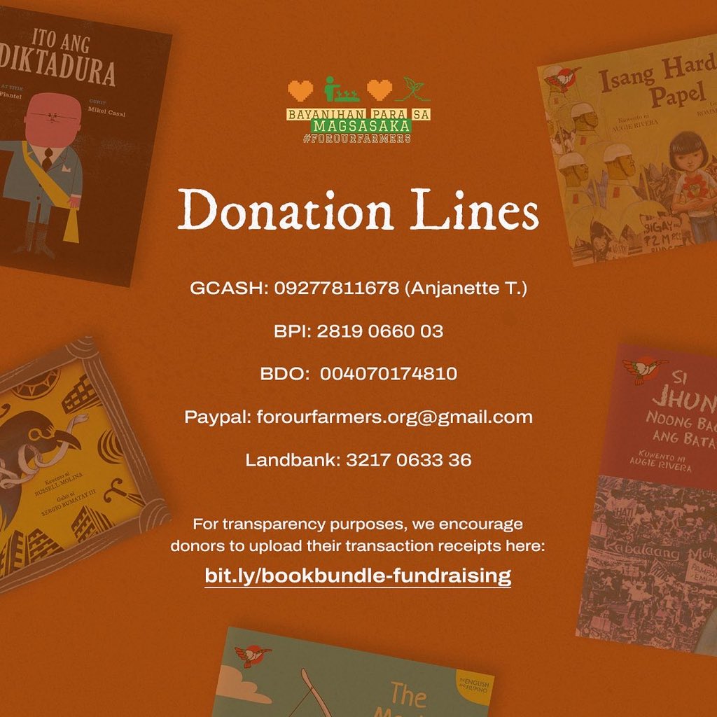 We are now raising funds to purchase #NeverAgain Book Bundle from Adarna House. The book bundles will be distributed to our scholars &amp; students from the agri-fishery sector. Each bundle is consist of five books about Martial Law.