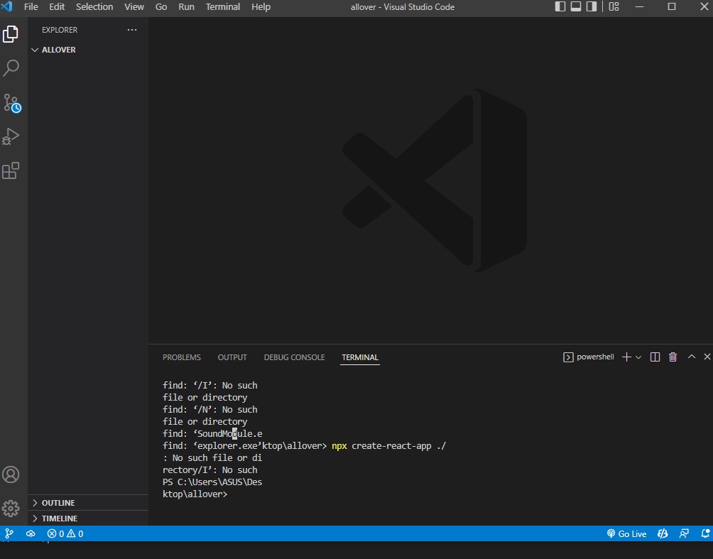 ehindola's tweet image. Days ago i wanted to create a new #Reactproject on a new windows machine. Boom! I got this: