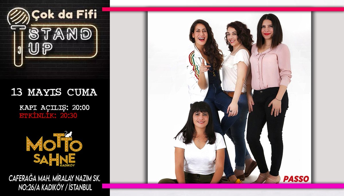 Aaa Cuma akşamı için ne kadar da güzel bir aktiviti.😎😁
📍Bu akşam 20:30 #kadıköy #mottosahne 
🎟️ Biletler şu aşağıdaki link ve mekan gişesinde efenim.
passo.com.tr/tr/etkinlik/ti…
#çokdafifistandup #çokdafifi #standup