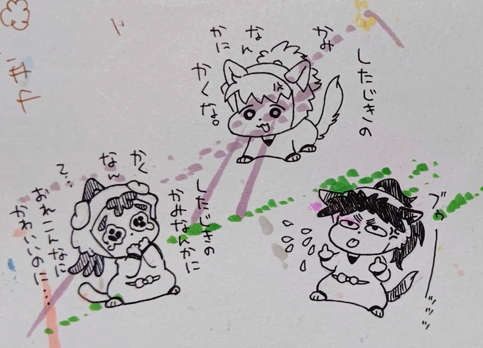昨日深夜の落描きでした( ˇωˇ ) 