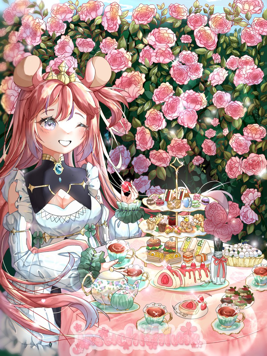 jasuchiihime's tweet photo. "come sit, you must be tired, would you love to join me in my tea party?"

Finally. Entry for @emirikura 's 1st art contest. Theme: Calming Tea Party 🌸

Step by step procedure will be uploaded next ✧
#eriillust #eriContest #ibisPaintX #digitalart https://t.co/aj6UJg8ux6