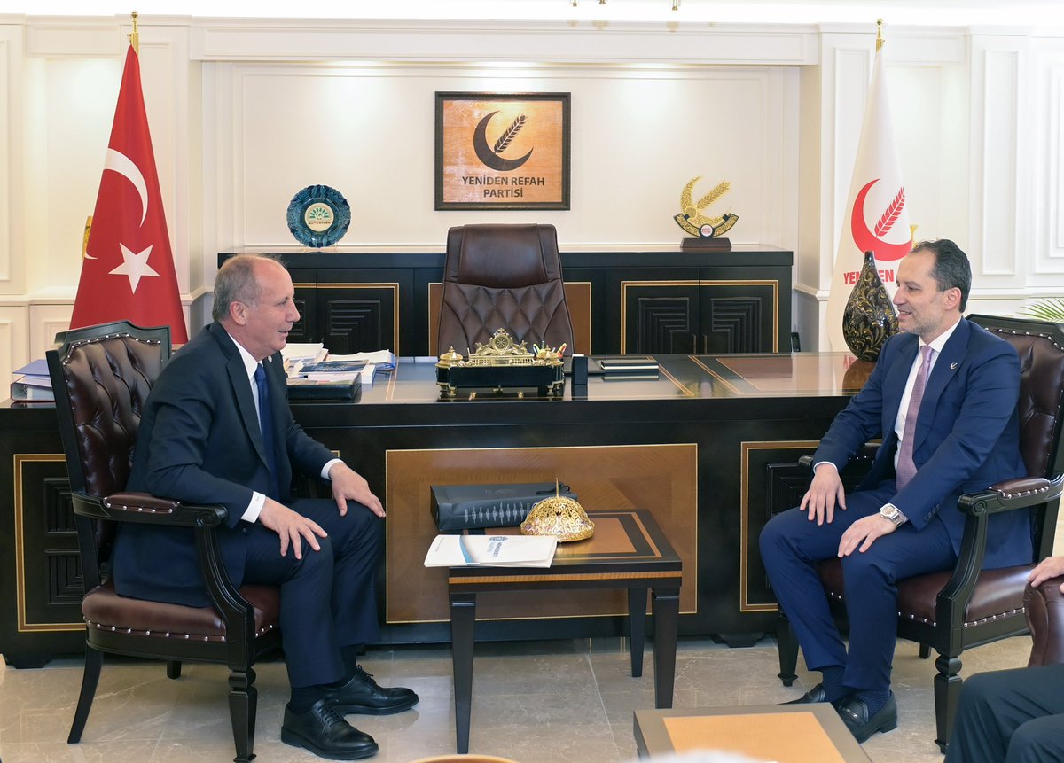 MemleketGaleri's tweet photo. Genel Başkanımız Muharrem İnce Yeniden Refah Partisi Genel Başkanı Fatih Erbakan'ı ziyaret etti...

Milletimizin başlıca sorunları hakkında fikir alışverişinde bulundular. https://t.co/RbNCkiMUUw