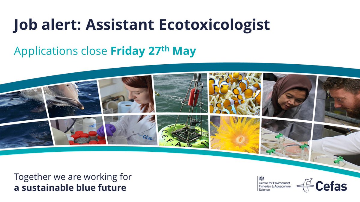 #wearerecruiting An Assistant Ecotoxicologist is needed to assist with the essential planning, preparation and conduct of a wide range of in vitro and in vivo experimental studies in our Lowestoft laboratory. Full details can be found here bit.ly/3wJLr9p