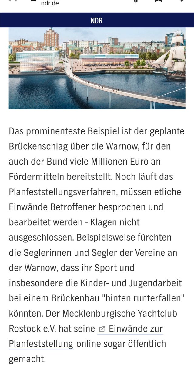 buga_so_nicht's tweet photo. Auf NDR Bericht zur #buga2025 in #Rostock über die Warnow-Brücke - unsere #hängebrücke zur #buga2031 in #wuppertal ist noch umstrittener https://t.co/a298ANJeLd