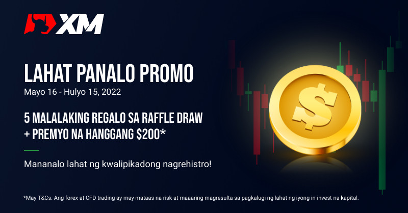 XM_COM's tweet photo. 📣 May garantisadong premyo na hanggang $200* ang lahat ng kwalipikado sa aming promo ngayong Mayo 16–Hulyo 15. Pwede ka ring makasali sa raffle para manalo ng isa sa limang malalaking premyo!  *May T&amp;Cs.

Para sa iba pang detalye at para magrehistro, i-click ang link 🏆