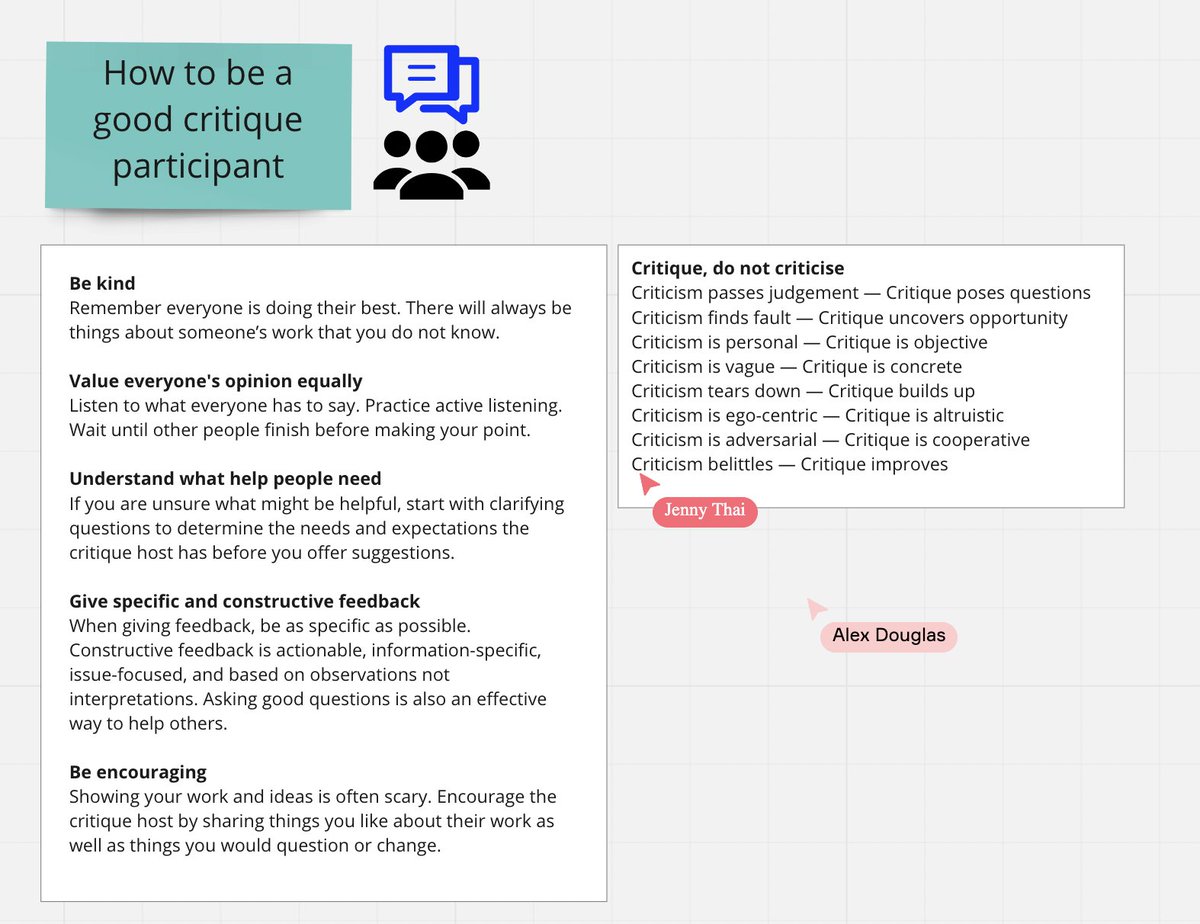 Love that we are getting into a habit of design criteque. Well done to our intranet and waste content design teams for trailblazing it this week.