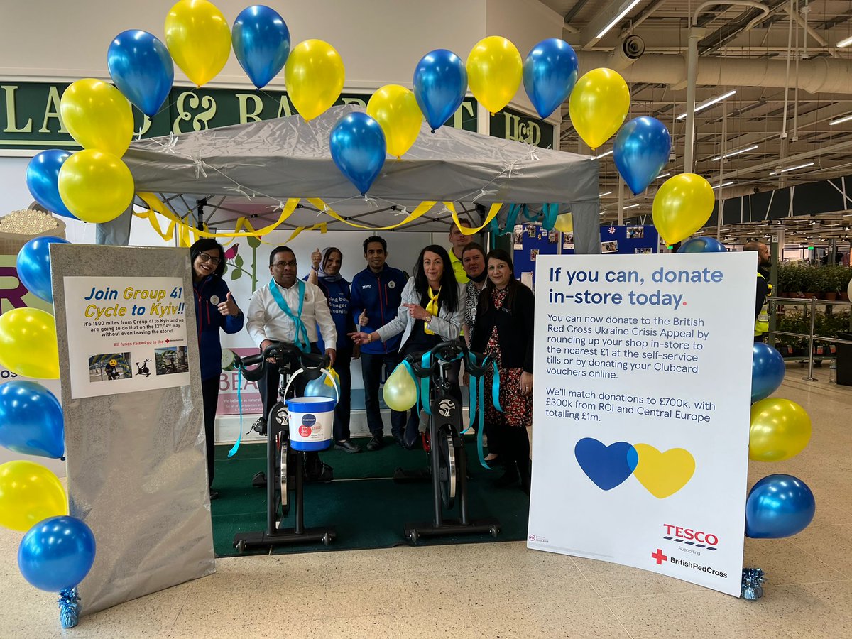 Tesco Slough supporting group 41 Cycle to Kyiv !!!