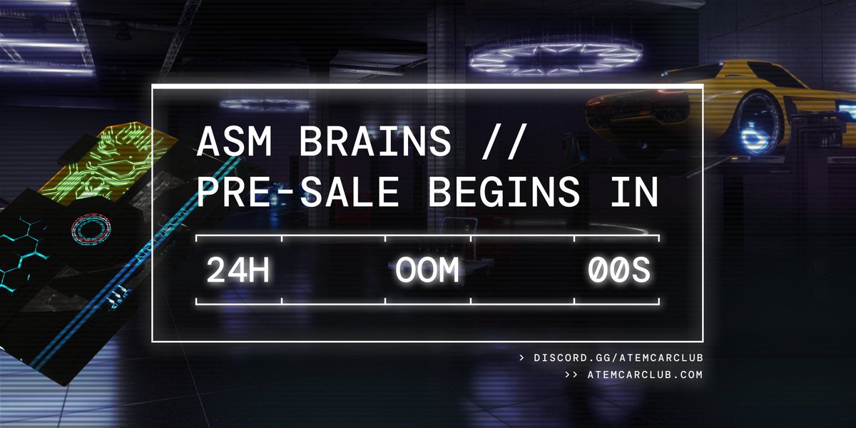 ATEMCarClub's tweet photo. Do you have your $ASTO ready? Pre-sale starts in 24 hrs!
#ATEMCarClub #ATEMMembership https://t.co/dlFb3tVzGg