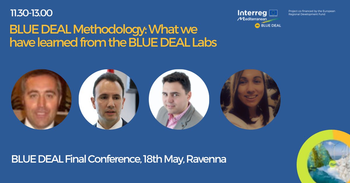 #BDFinalconference

📅18/5 Ravenna 🇮🇹

🕥11:30-13:00 BLUE DEAL Methodology: What we have learned from the BLUE DEAL Labs

#ArtanLeskoviku @perakischirs <a href="/hrvojemikulcic/">Hrvoje Mikulčić</a> #LouisaMarieShakou 

Join us!  bit.ly/3LertJ6