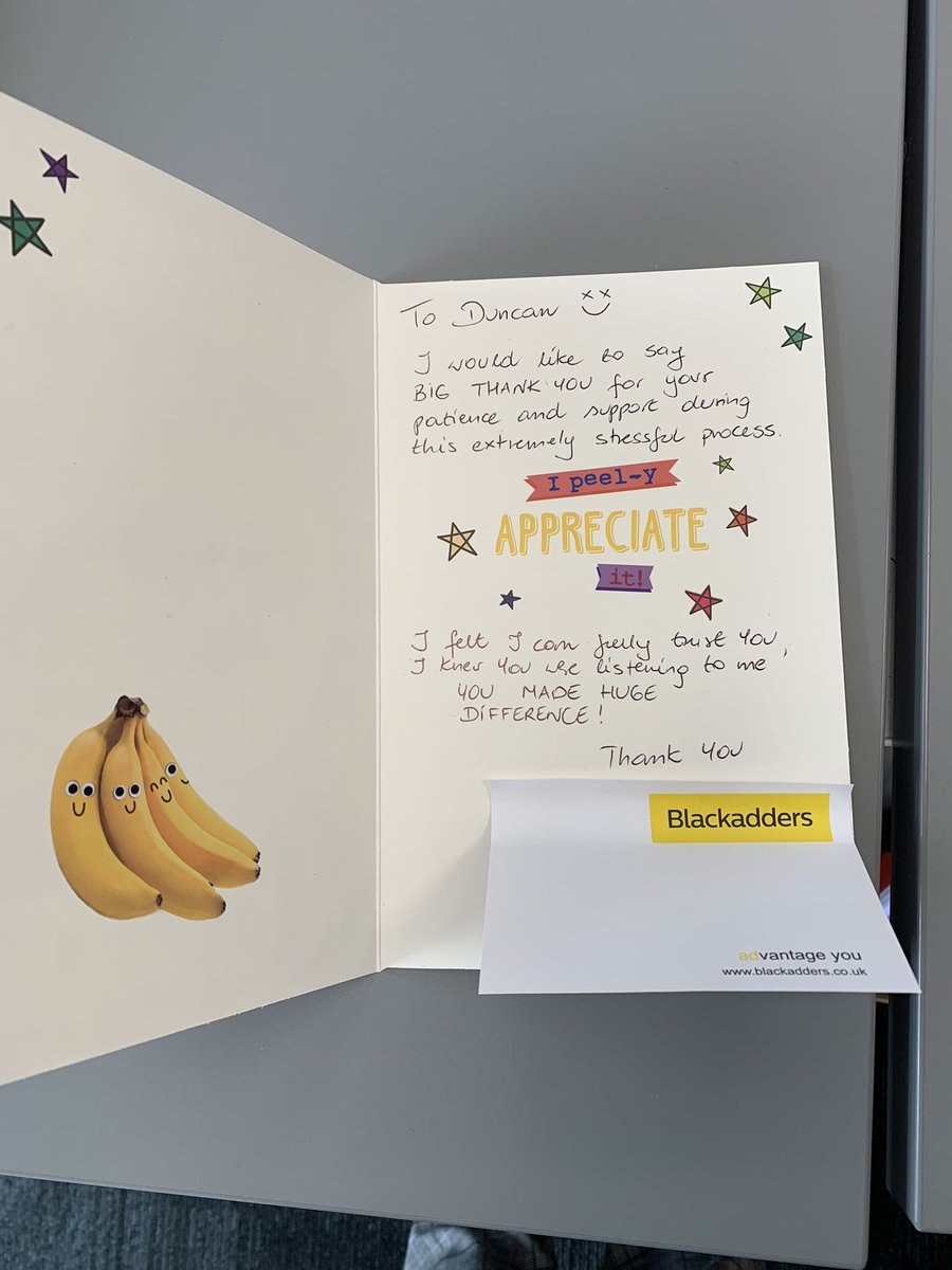 Lovely card from a client. Always makes the job worth it. Worse things can happen on Friday 13th! 👻 <a href="/BlackaddersLLP/">Blackadders LLP</a>