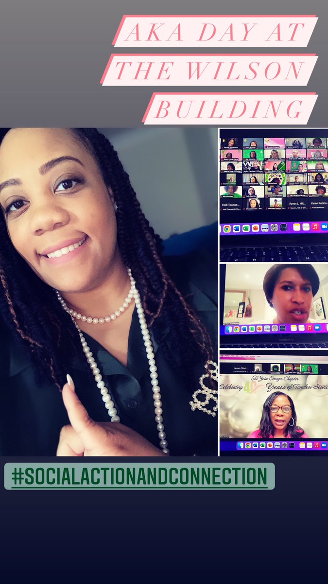 ELLEceeTEACH23's tweet photo. AKA DAY at the Wilson Building was a success! Always love connecting with our Mayor and DC Council Members about issues concerning our communities💕💚#socialactionandconnection #thevine https://t.co/mKlLnAKKK6