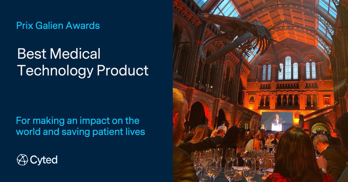 What a night! Yesterday evening we were honoured to win the prestigious Prix Galien award for Best Medical Technology with the Cytosponge test! Thank you @GalienFdn for recognising the positive impact of Cytosponge on improving patient lives,