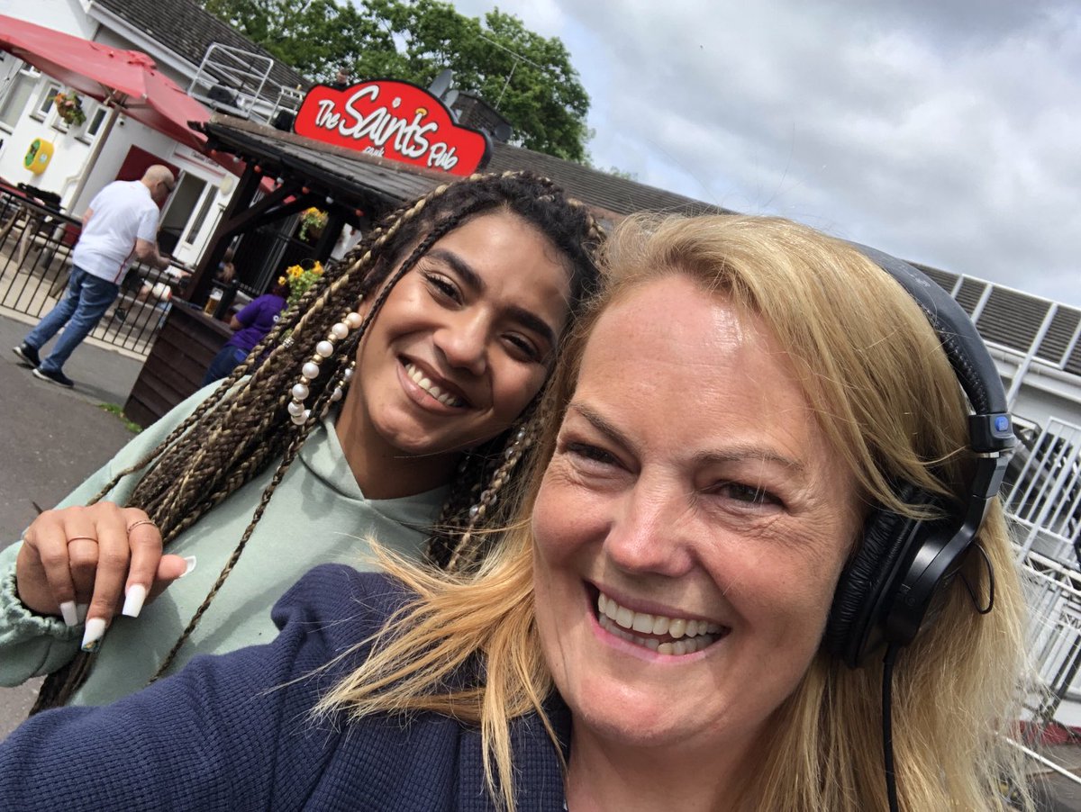 EmilyKHudson's tweet photo. About to talk to @ShannonB_91 with ⁦@pjsissons⁩ on ⁦@BBCRadioSolent⁩ - she’s due to perform for the judges in the next half hour at the Saints Pub Millbrook 
#Southampton2025 #MakeitSO ⁦@southampton2025⁩ https://t.co/TlchLeecSH