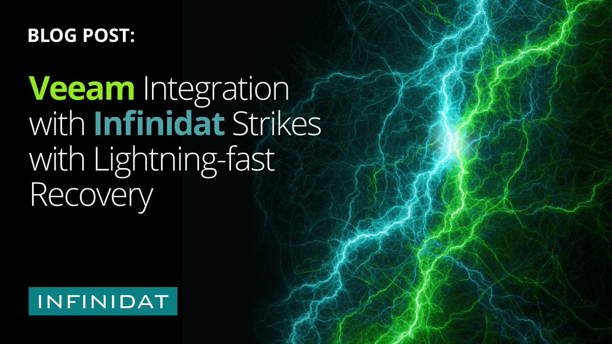 Infinidat's tweet photo. Together, Infinidat and @Veeam provide comprehensive data protection, with near-instantaneous recovery, shorter backup times, and lower costs. Learn more about this powerful combination in Bob Cancilla's new blog and next week at VeeamOn 2022! https://t.co/Q28PmJ4zHw https://t.co/Kgw3vV24TE