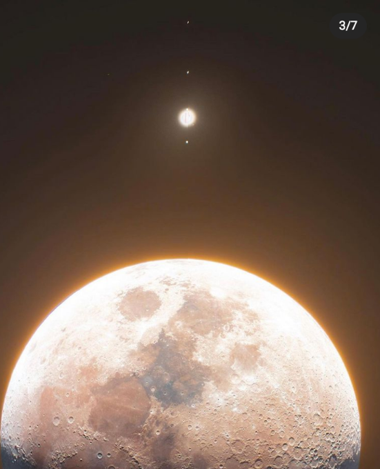 ineed__spacee's tweet photo. Moon and Jupiter alignment https://t.co/4ySyIMbAzx