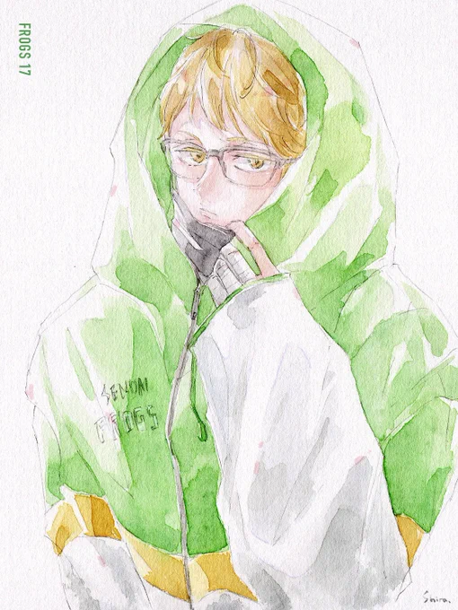 マスクとフードで完全防備な月島選手🌙

#ハイキュー   #haikyuu 