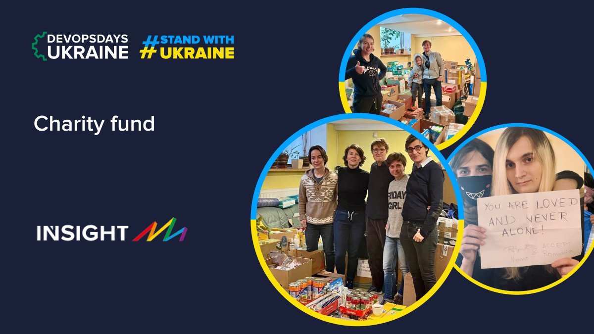 🏳️‍🌈 We want show our sincere support the LGBTQI + community. 

Our partner Insight - insight-ukraine.org/en - provides them with:
- psychological help 
- legal assistance 
- friendly doctor database

Wanna suport the community too?
🫶 Check details: devopsdays.com.ua/donations