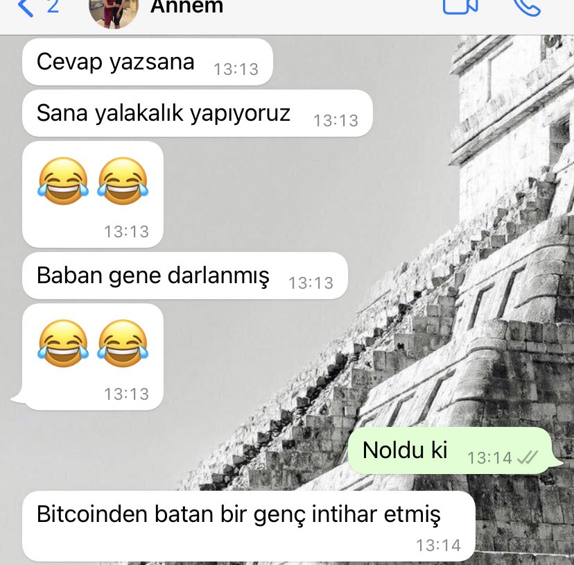 Babamin bugunku kafada kurma menusu