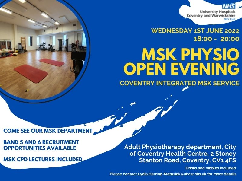 We're hosting an open evening with band 5 and band 6 jobs available! Register your interest here:
eventbrite.co.uk/e/coventry-int…