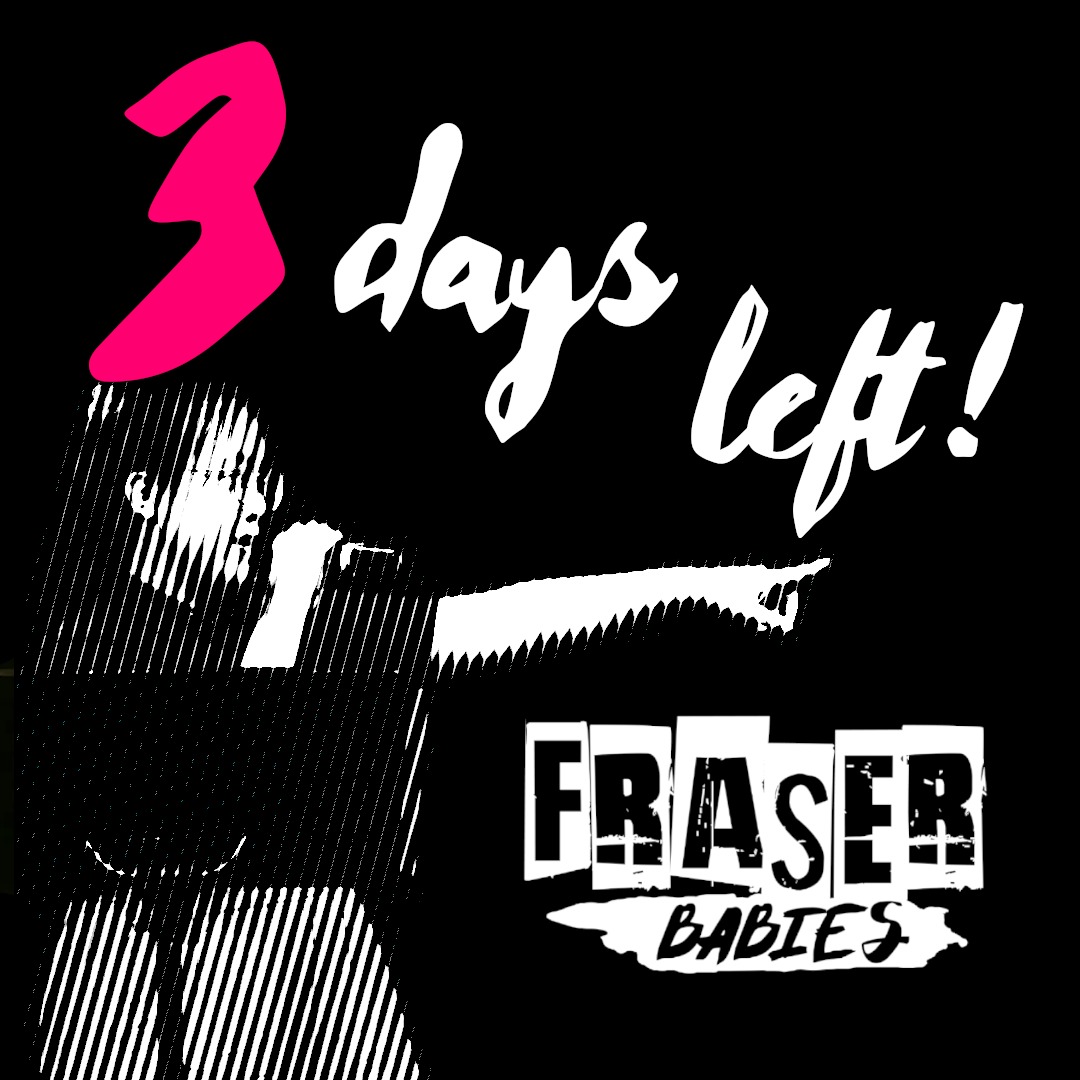 TheJoyOffensive's tweet photo. Only 3 DAYS LEFT to make a pledge to #FraserBabies: The Gig! Thanks to everyone who has pledged so far (over 50 supporters 😍). Let's smash our next stretch goal and end with a bang. Don’t stop sharing the campaign! Let’s get to $10K! 💸💸💸 
https://t.co/fEgyzSoB1v https://t.co/LuJ8K6wArj