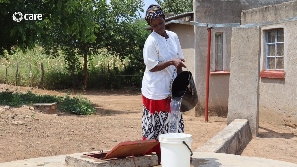 CAREGlobal's tweet photo. Water technologies have empowered communities in #Zimbabwe to build resilience to #climatechange.
Under the @ZRBFZIM #ECRASproject, @CAREZimbabwe and partners have drilled boreholes and built dams and water schemes in Mwenezi and Chiredzi districts to face the dry season. https://t.co/PfGWT2rcAc