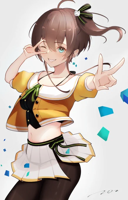 Wピース
#祭絵 
