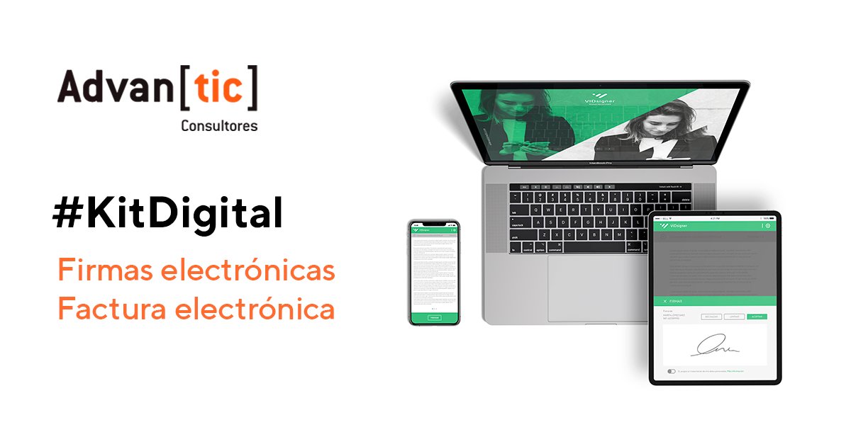 Si buscas modernizar tus servicios mediante la implantación de soluciones de #gestión y de #firmadigital, ponte en contacto con nuestro partner y agente digitalizador <a href="/AdvanticSpain/">Advantic Consultores</a>.

¡Además, te ayudan a buscar #financiación!

➡️ bit.ly/3NbeOI3

#bonodigital #VIDsigner