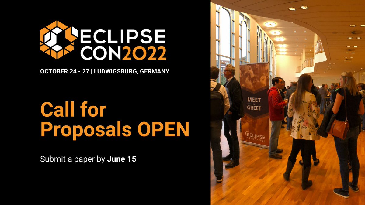Bringing together a community of over 415 projects and 18 working groups, #EclipseCon will feature some of the most innovative technologies in #opensource today. If you’re interested in speaking, the Call for Proposals is open until June 15:   hubs.la/Q018HCFY0