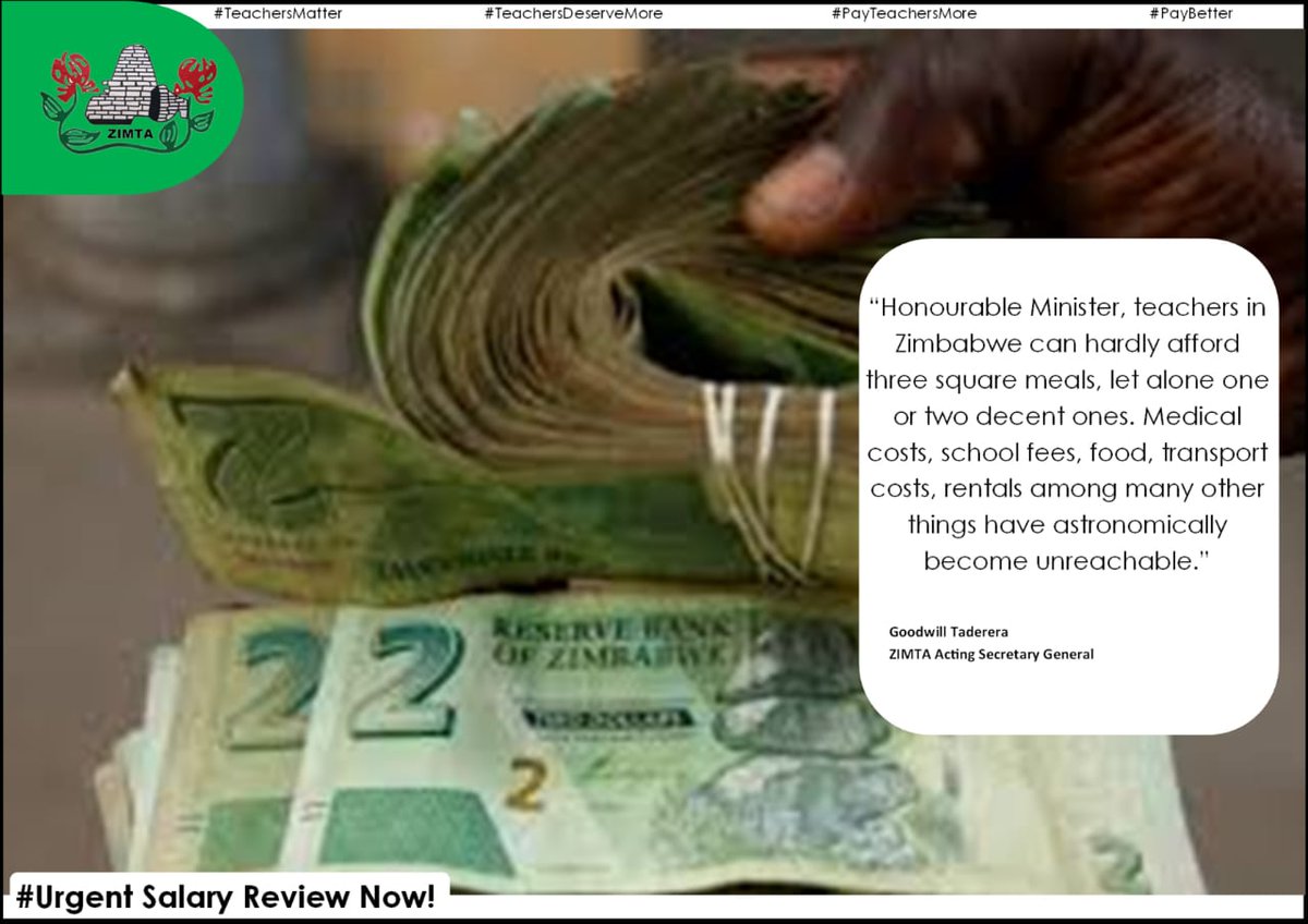 zimta01's tweet photo. #savetheteachingprofession #payteachersbetter #PayBetter #teachersmatter
@psczimbabwe @MoPSEZim @ZimTreasury @OMpslsw @FinanceZw @kubatana @open parly @eduint https://t.co/1UvRJ6O4dH