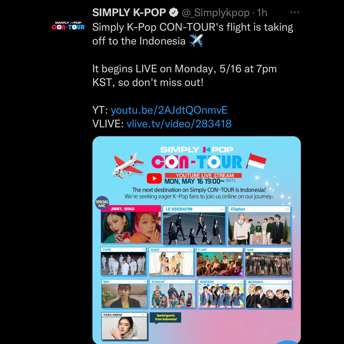 tiaraandinitv's tweet photo. Yazzz Tiara Andini akan hadir sebagai "Special Guest" di Simply Kpop Con-Tour @_Simplykpop 😭🤍 https://t.co/zOYF6mmlLS