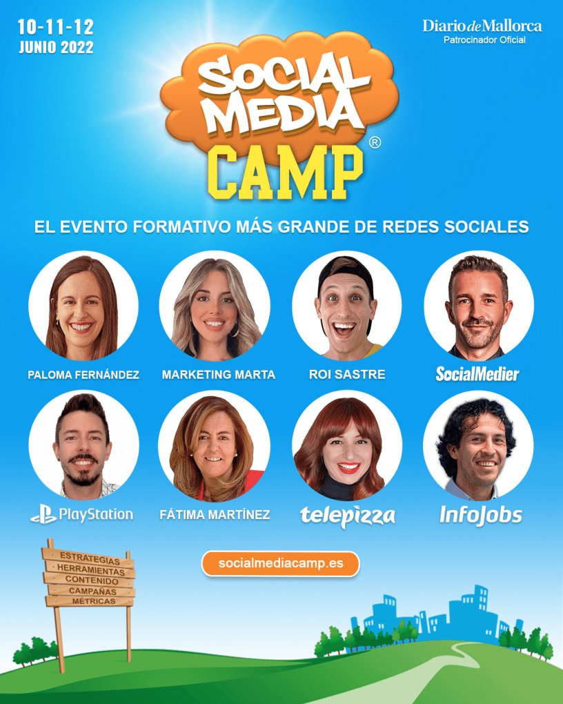 En junio vuelvo a clase, al #SocialMediaCamp, para empaparme sobre #Reels #TikTok #Estrategia #Engagement y todo lo que caiga. Con unos cracks 👇 

@sertxusanchez

<a href="/fatimamartinez/">Fátima Martínez</a>
  
<a href="/NiltonNavarro/">Nilton Navarro </a>
 
<a href="/RoiSastre/">Roi 🏳️‍🌈</a>
 
<a href="/superenserio/">Sonia Luna 👩‍💻</a> 

Y @SocialMedier
 
Más en socialmediacamp.es