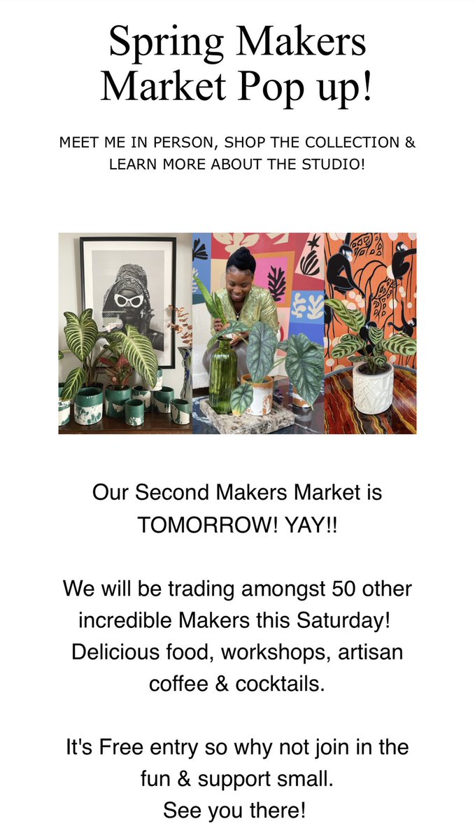 SPRING MAKERS MARKET! W/ @urbanmakers_uk #maker #SmallBusiness #jesmonitehomeware #jesmonite #shopsmalluk #southlondon