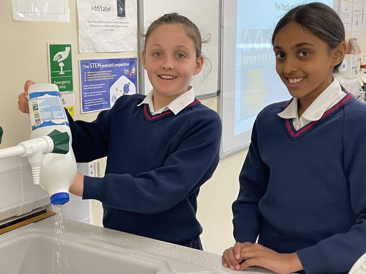 Thank you Poppy and Vaari in 6B for upcycling a plastic bottle into a watering to be used for our vertical garden that is going to be put up next week outside Bryden-Brown.
