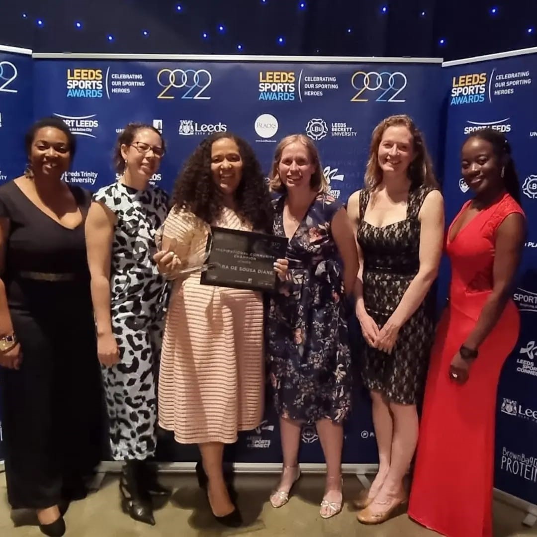 A HUGE congrats to Clara from South Leeds Valkyries on winning her Inspirational Community Champion award at last nights Leeds Sports Awards. You really are a true inspiration and we have loved working with and supporting you. @leedssportsawards @activeleeds #leedssportsawards