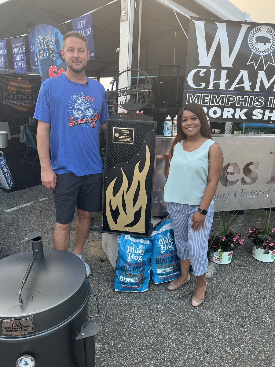 BrittClemonsTV's tweet photo. HAPPENING TODAY: Day 2 of the #MemphisinMay International World Championship BBQ Cooking Contest! 

I’m spending the day with last year’s Shoulder champion @BluesHogNation 

Tune in to @ABC24Memphis to learn how he plan to win first place, again,but this time for the whole hog! https://t.co/4utrXIl6pn