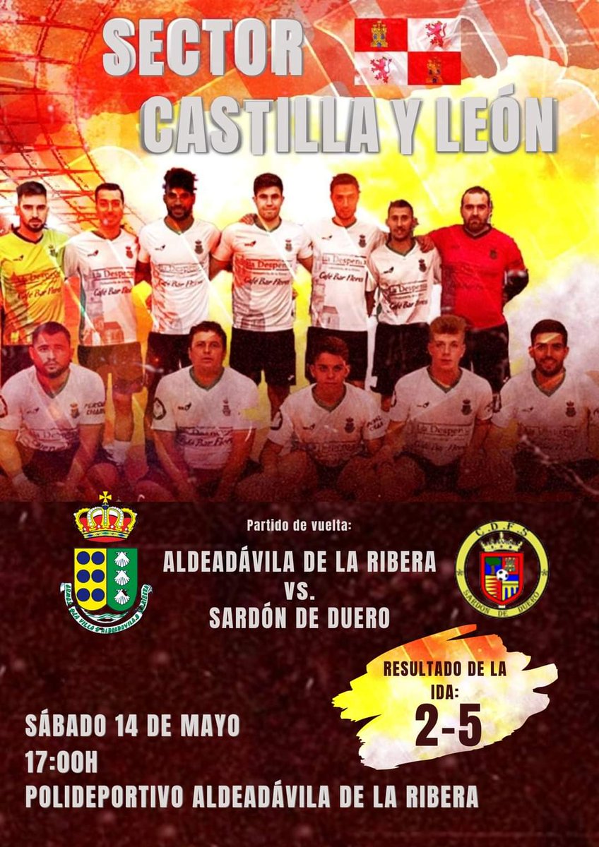 💥Mañana los chicos de  <a href="/aldeadavilaFS/">Aldeadávila Futsal</a> necesitan todo nuestro apoyo💪🏽

👉🏽A las 17:00h, en el Polideportivo de Aldeadávila, se jugarán el pase a la final de la #CopaB de #CastillaYLeon en un emocionante partido contra Sardón de Duero. 

¿Te lo vas a perder?😉

#AldeadávilaComunica