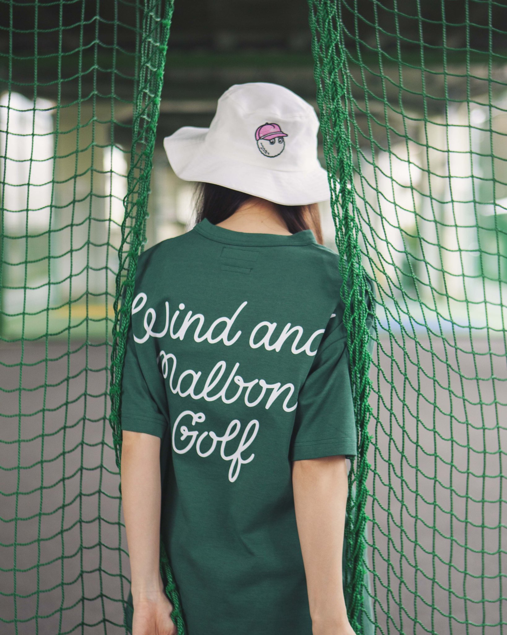 wind and sea × malbon golf チノパングリーン-