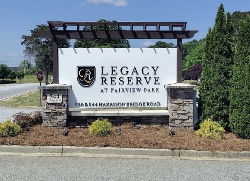 AndUpstate's tweet photo. A new, #Fresh #custom #sign for our friends at Legacy Reserve in Simpsonville, SC! #manufacturing #Advertising #Sales #SmallBusiness https://t.co/fieD2BH6S7