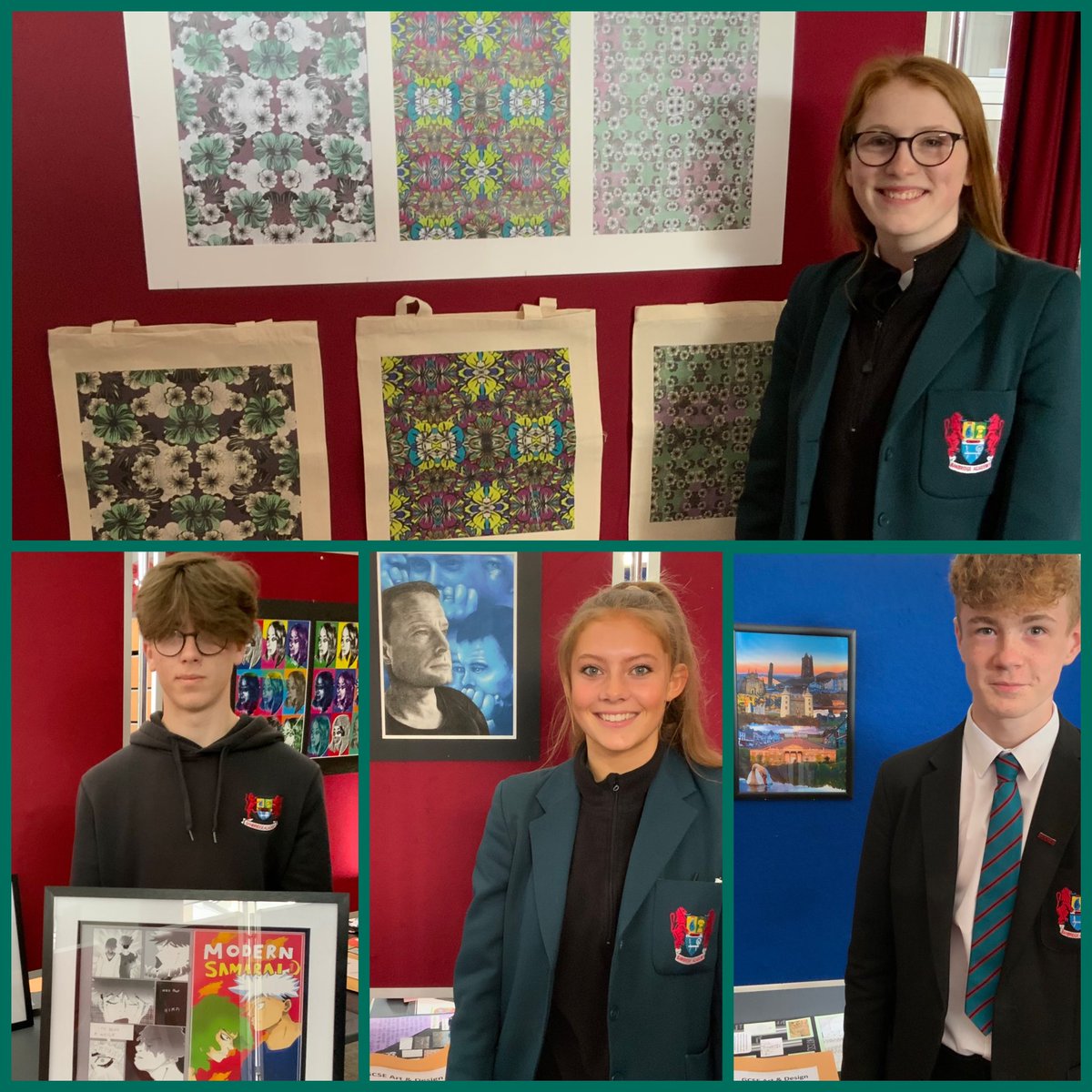 BAArtandDesign's tweet photo. Some of our talented GCSE pupils displaying their excellent skills. Well done. https://t.co/NdwfWbAqJL