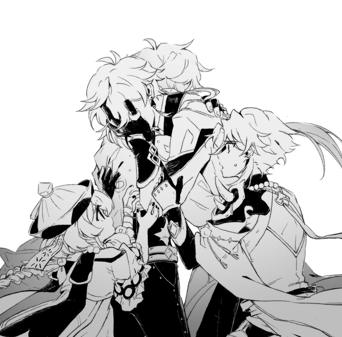 f_ai_n's tweet photo. Shatter
-
(Platonic main team dynamic) I just want to draw Zhongli breaks. Carrying thousands of years' worth of trauma while maintaining a calm front must be exhausting. Thankfully Kaeya, Xiao, and Qiqi is there :) https://t.co/CVXorhI8YR