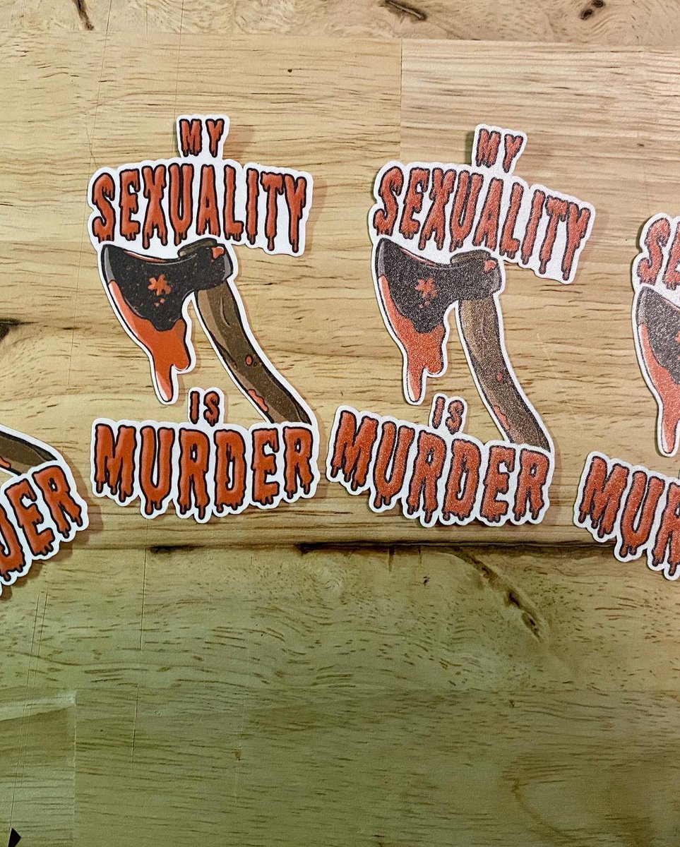 leedsprintco's tweet photo. We’ve dropped a new sticker on the store just in time for Friday the 13th! 

“My Sexuality is Murder” available as a 3.5”x2” matte finish sticker, will elicit a scream from any gay horror fan! 

Grab yours today! Store link in bio!

#FridayThe13th #LGBTQIA #stickershop https://t.co/ZZGVOSuZrG