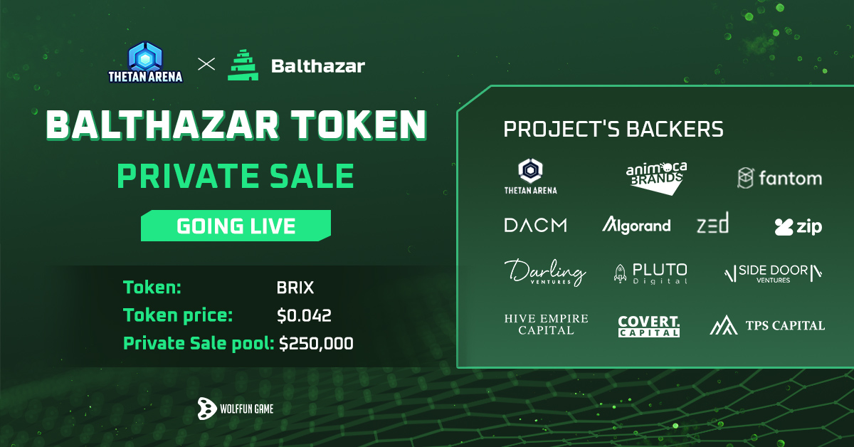 thetan_world's tweet photo. Backed by some of the most eminent ventures and funds, @BalthazarDao proves the project will become a major player of the sector that we are in.
Buy from the private sale of Balthazar as it is still going live
👉 https://t.co/Cb2dPSb1P9
#THGStaking #PrivateSale https://t.co/UBIYsWog4J